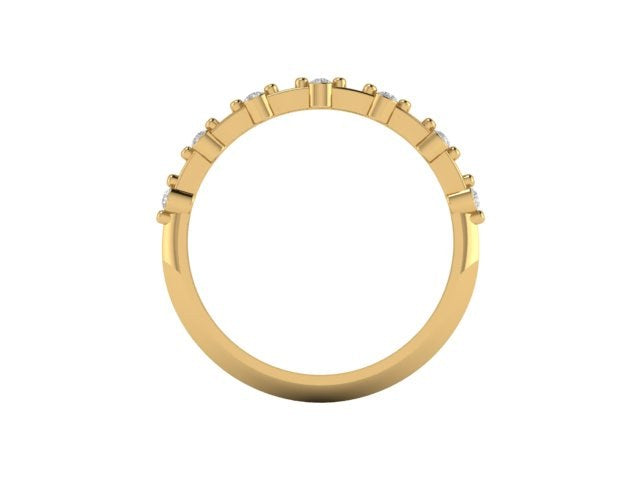 Heavenly Dew Wedding Band, side profile view