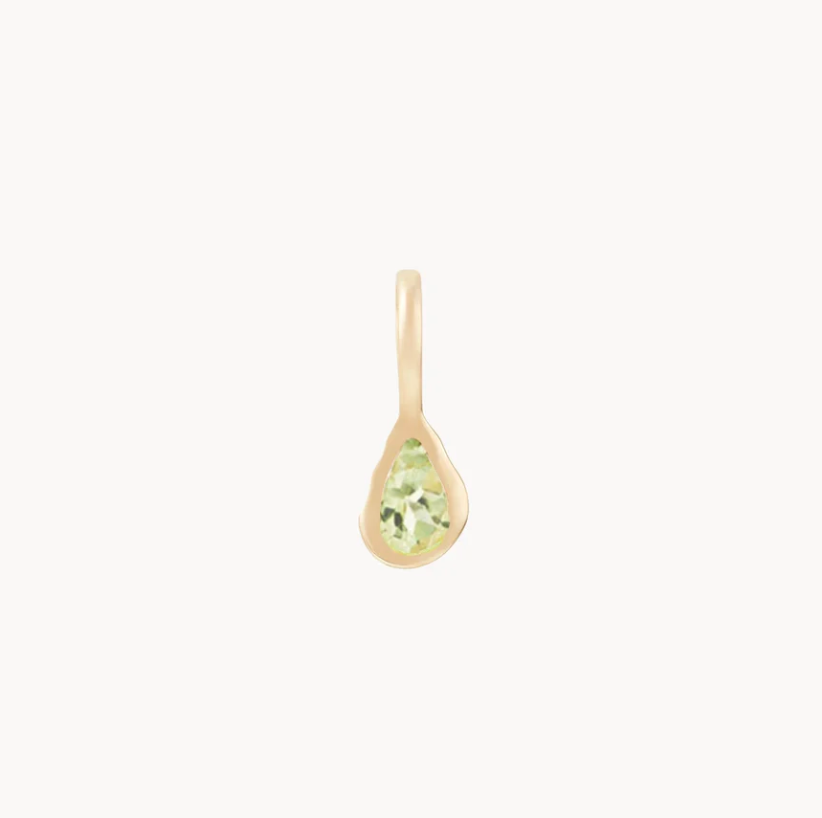 Pear Mood Birthstone Pendant detail