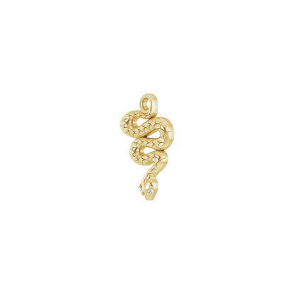 Golden Coils snake charm perspective view