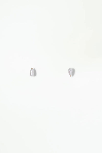 Irregular Pearl Earrings by WWAKE, additional view 1