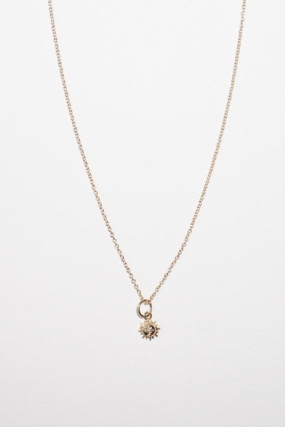 Lane &amp; Kate BB Lovers Embrace sun and moon necklace in 14kt yellow gold