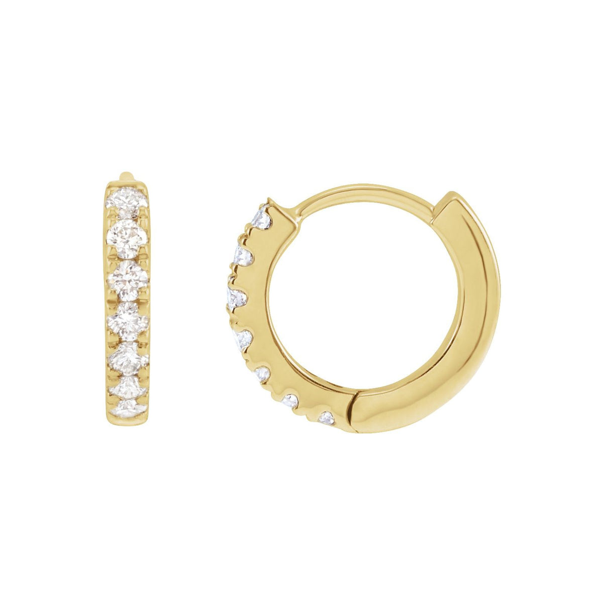 BB Classic Diamond Huggies 10mm