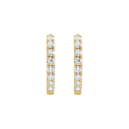 Mid Classic Diamond Huggies 12mm second view