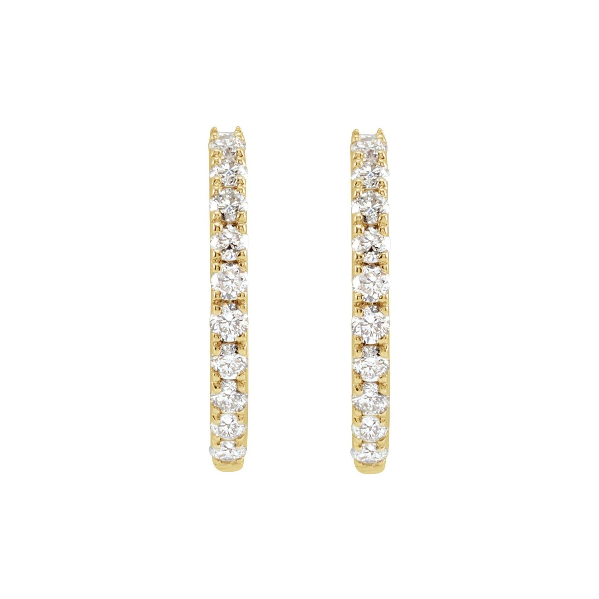 XL Classic Diamond Huggies 14mm second view