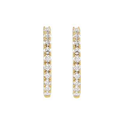 XL Classic Diamond Huggies 14mm second view