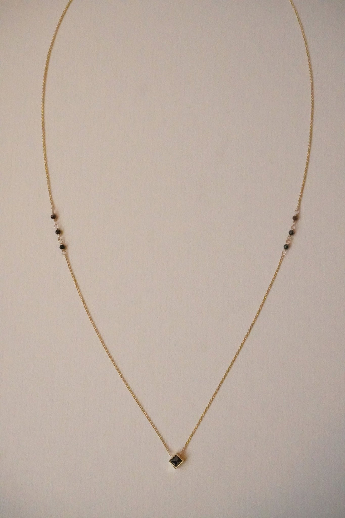 Jennie Kwon Black Diamond PC Necklace in 14kt yellow gold