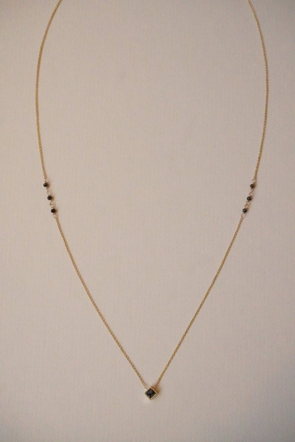 Jennie Kwon Black Diamond PC Necklace in 14kt yellow gold