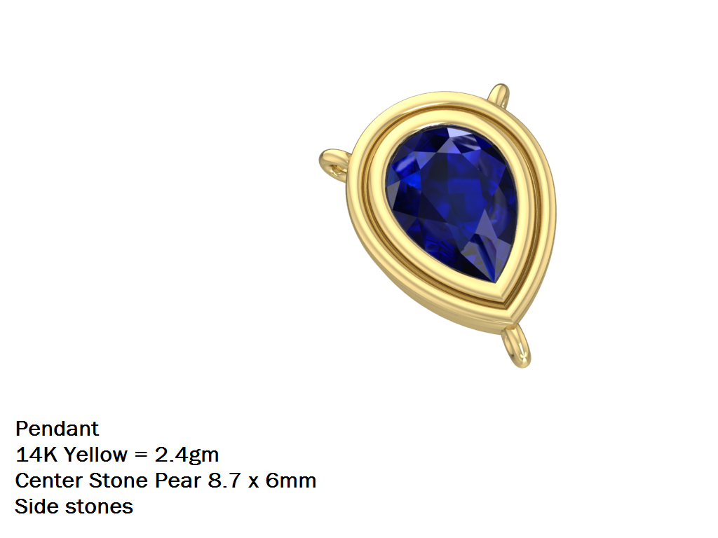 14kt Duo Sapphire Lariat // For Kim