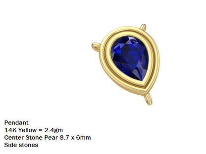 14kt Duo Sapphire Lariat // For Kim