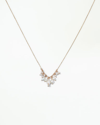 WWAKE Shadow Diamond &amp; Pearl Necklace in 14kt yellow gold, product view