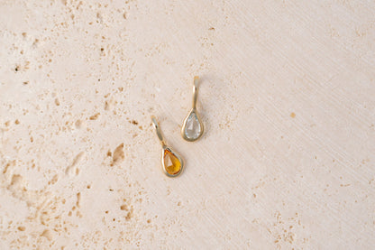 Bluboho Pear Mood Birthstone Pendant charms in 10kt yellow gold