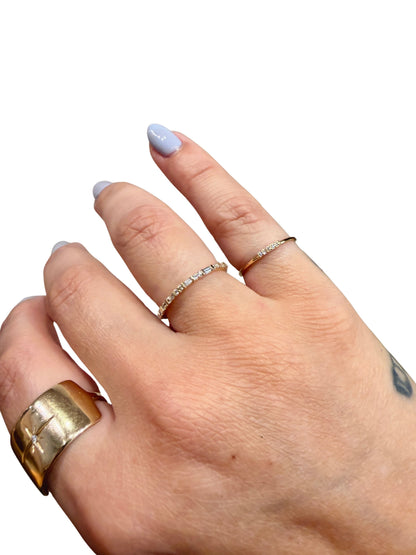Baguette Daylight Ring by Lane &amp; Kate, 14kt solid gold, 1/5ctw natural diamonds