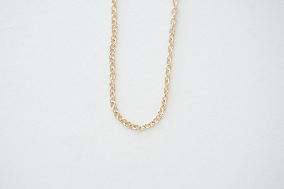 Classic Cable Chain by Lane &amp; Kate, 14kt solid gold, adjustable from 16" to 18", perfect for our charms, this is a dainty chain