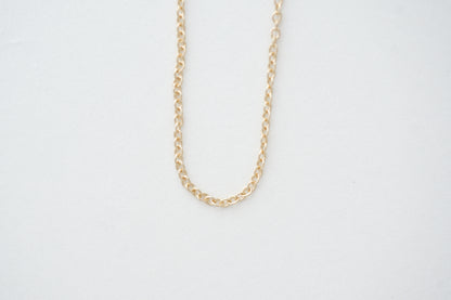 Classic Cable Chain by Lane &amp; Kate, 14kt solid gold, adjustable from 16" to 18", perfect for our charms, this is a dainty chain