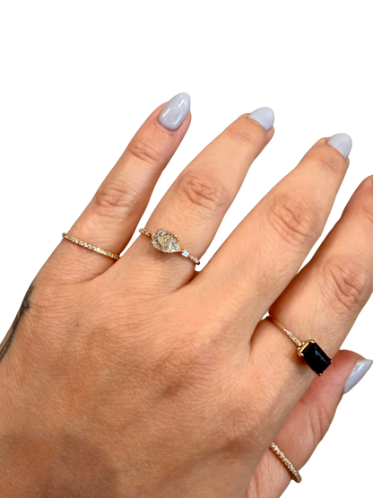 Cushion Trillion Baguette Equilibrium Ring by Jennie Kwon, another view