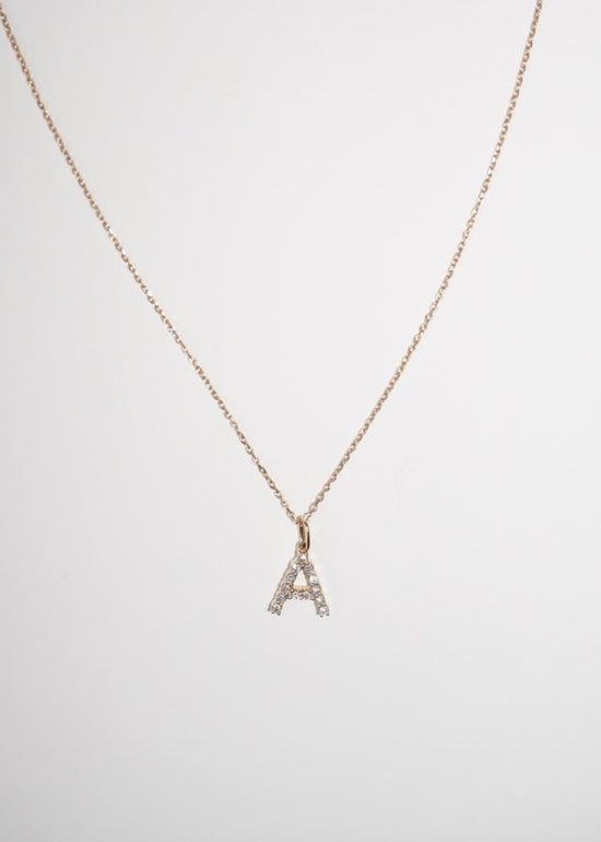 DIAMOND LETTER INITIAL PENDANT