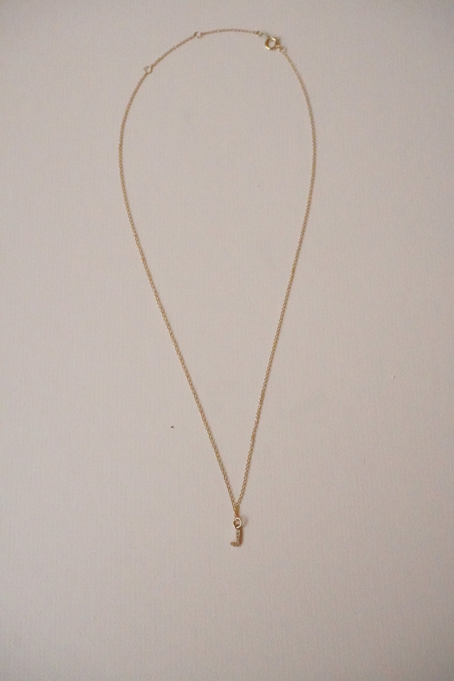 PETITE DIAMOND INITIAL NECKLACE