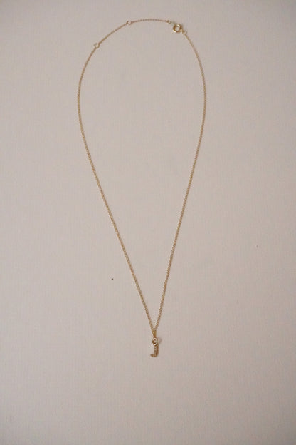 PETITE DIAMOND INITIAL NECKLACE
