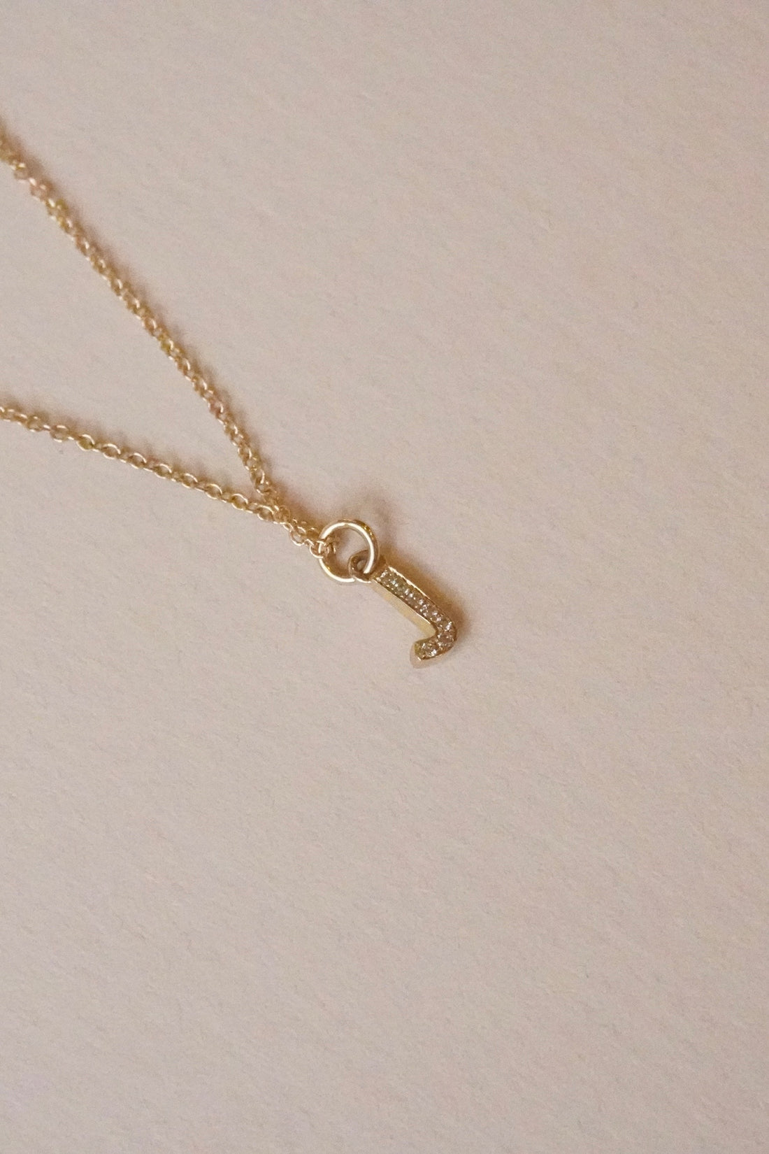 PETITE DIAMOND INITIAL NECKLACE