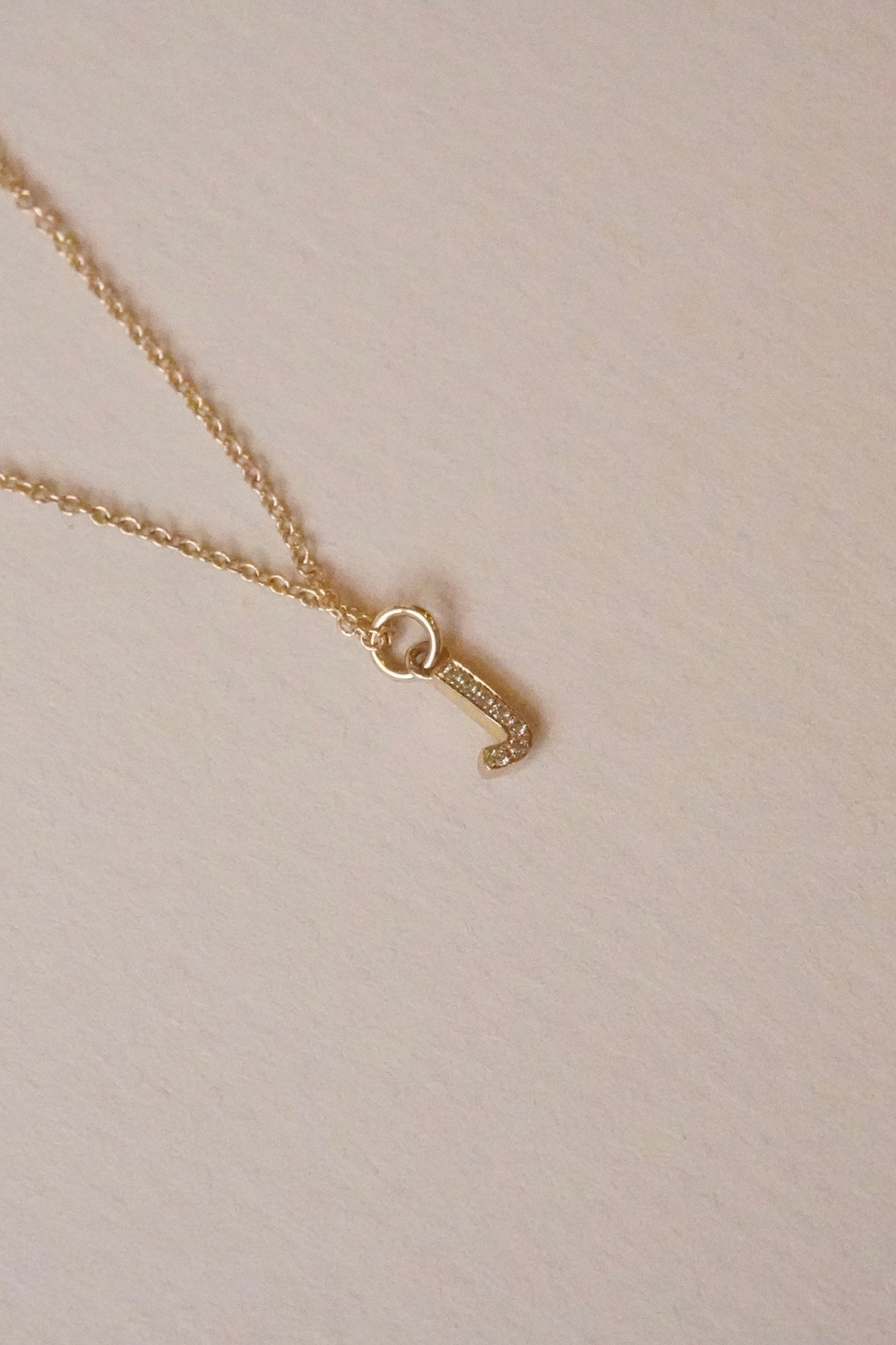 PETITE DIAMOND INITIAL NECKLACE