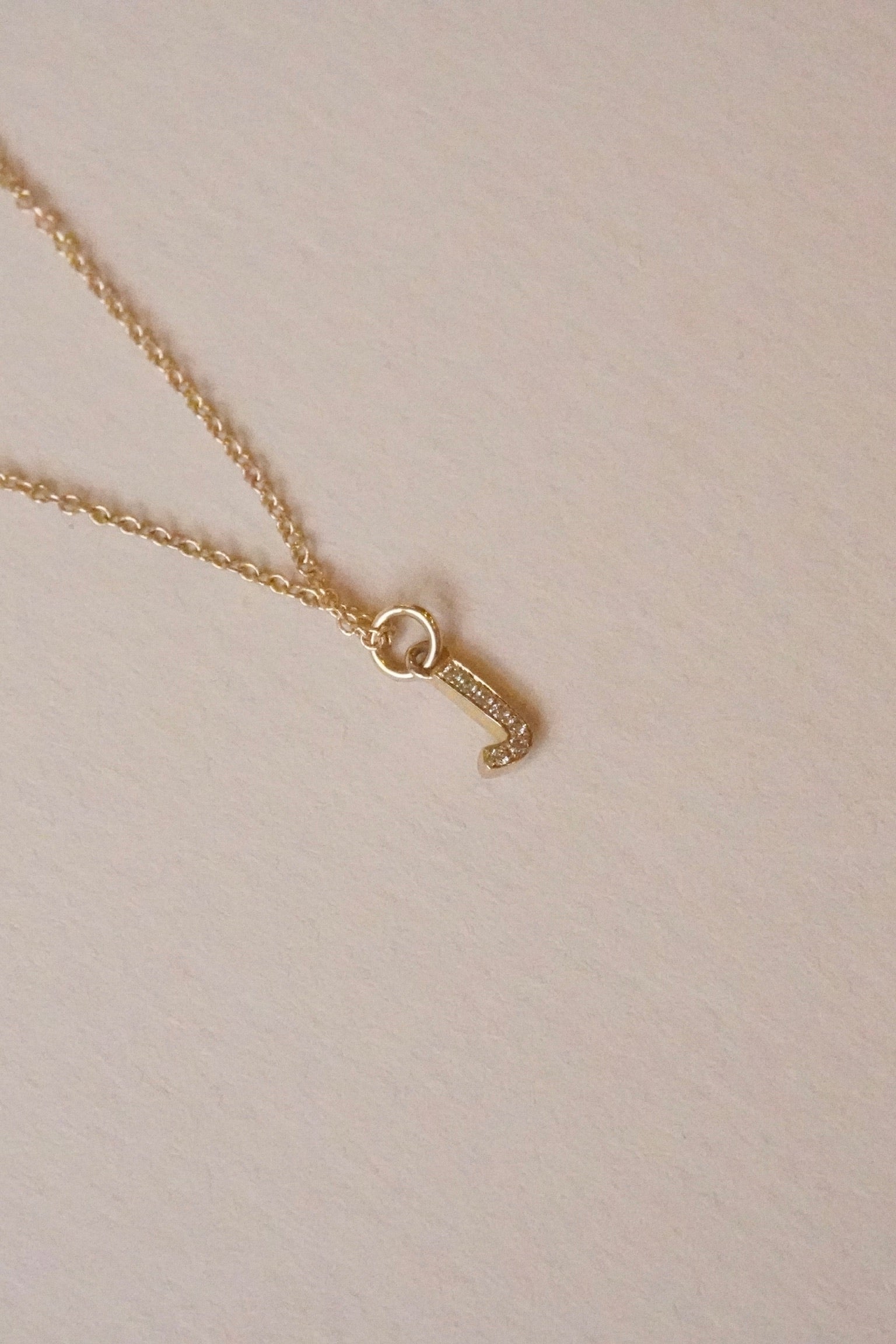 PETITE DIAMOND INITIAL NECKLACE