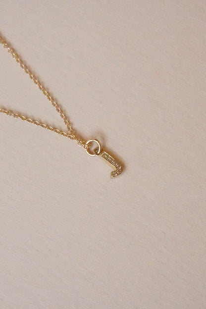 PETITE DIAMOND INITIAL NECKLACE