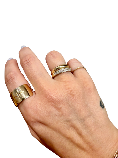 Diamond Dome Ring by Lane &amp; Kate, 14kt solid gold, 1/2ctw natural or lab grown diamonds, domed pavé band, polished finish
