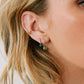 BAR DROP DANGLING EMERALD DIAMOND EARRINGS