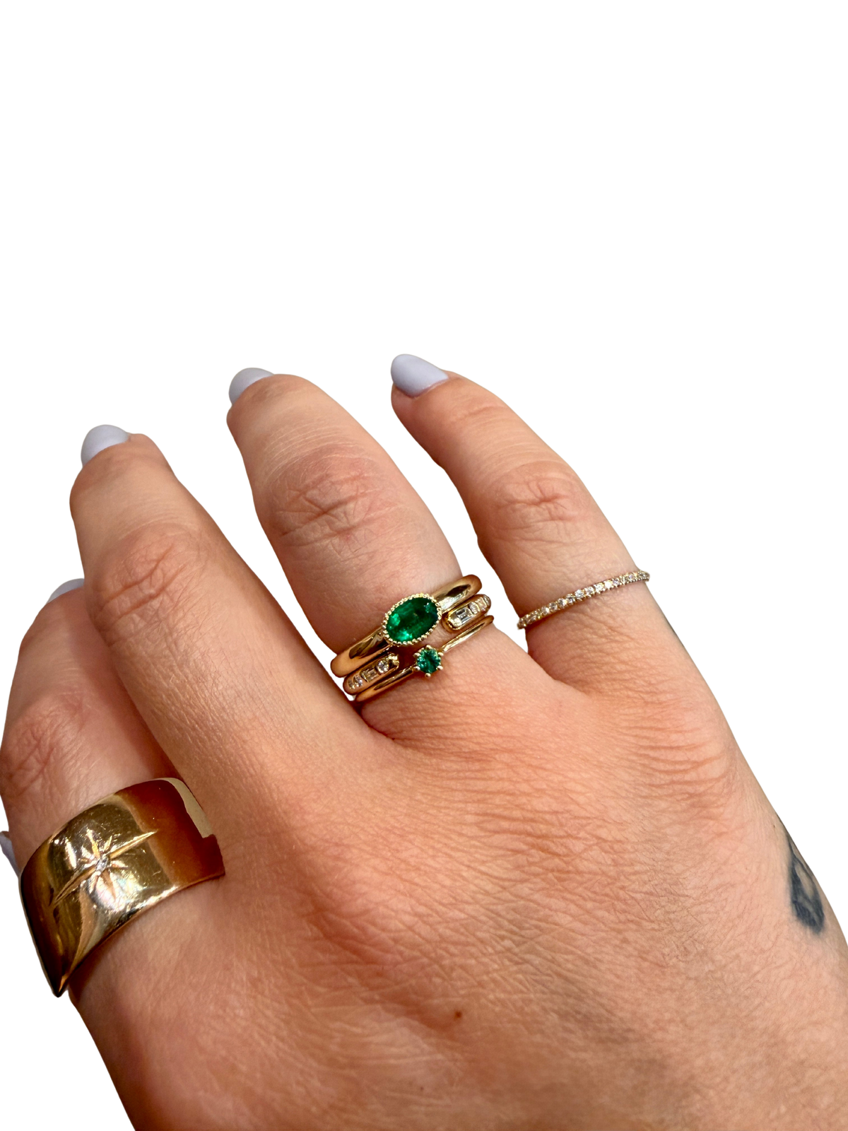 EMERALD CHUBBY RING