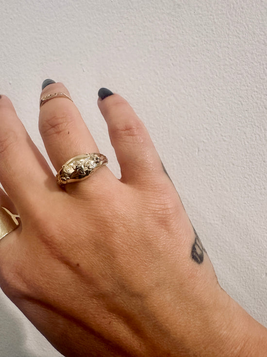 NOUVEAU POPPY DOME RING