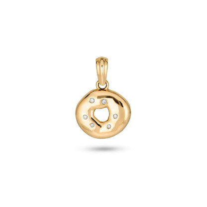 Stone &amp; Strand Gold Bagel Brunch Charm front view