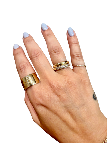 Golden Dome Ring by Lane &amp; Kate, 14kt solid gold, domed band, polished finish