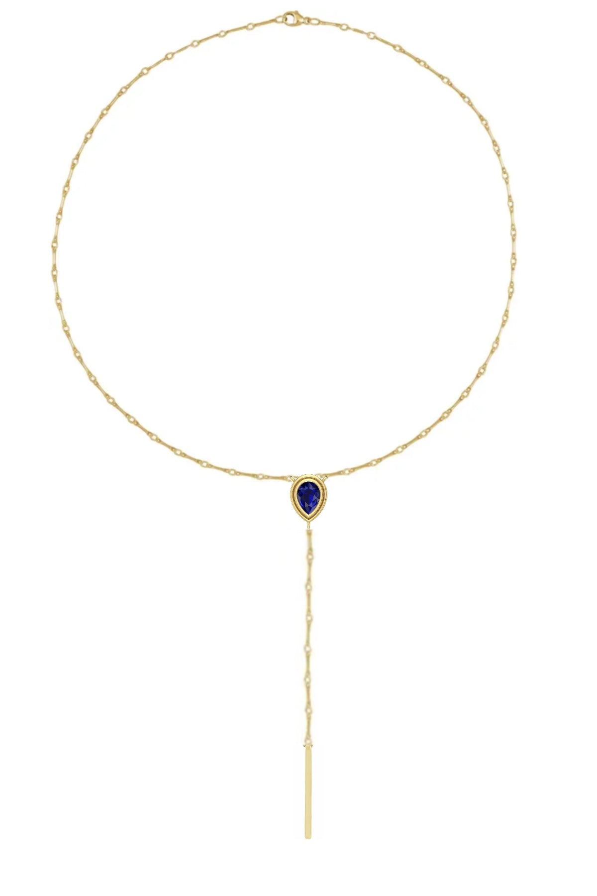 14kt Duo Sapphire Lariat // For Kim