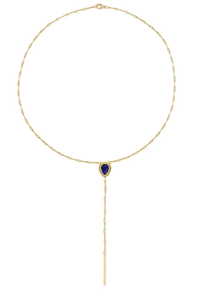 14kt Duo Sapphire Lariat // For Kim