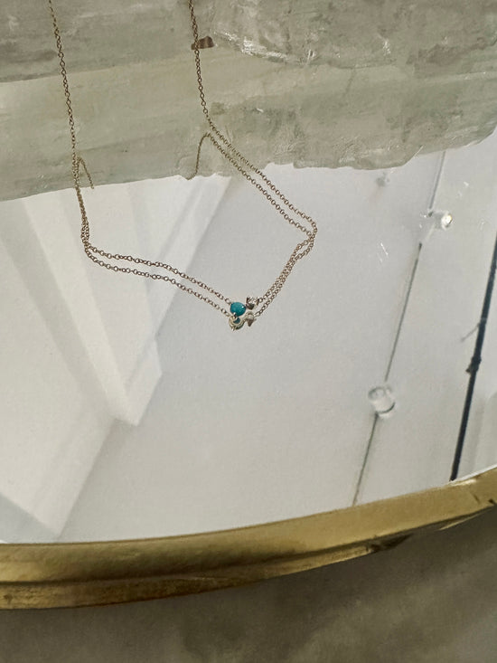 TURQUOISE & DIAMOND NECKLACE