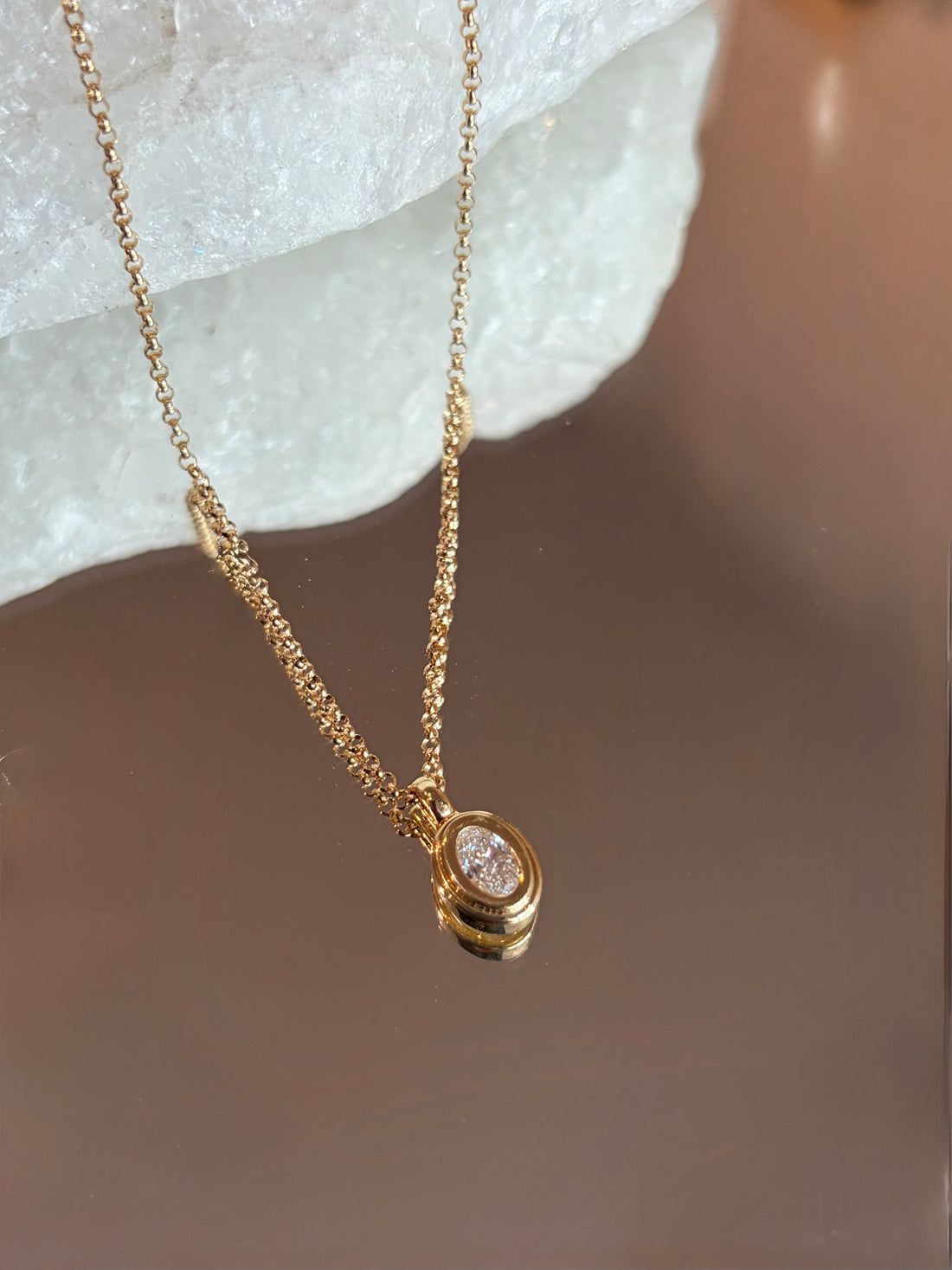 OVAL BEZEL PENDANT