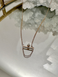 14KT HANGING CHAIN BAR NECKLACE