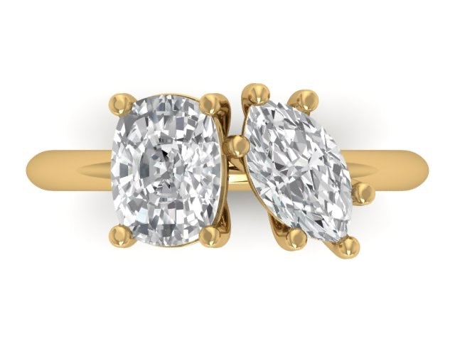 14kt Cushion Kindly Ones Engagement Ring