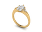14kt Rose Cut Diamond Trails Engagement Ring