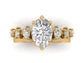 14kt Oval Diamond Trails Engagement Ring