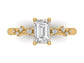 14kt Emerald Diamond Dewdrops Engagement Ring