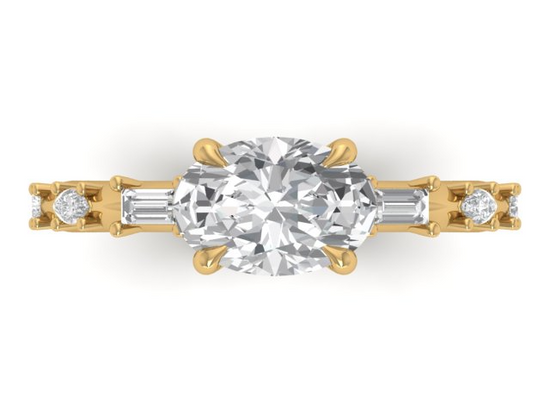 14kt Diamond Play Engagement Ring