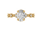 14kt Oval Diamond Dew Engagement Ring