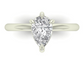 14kt Pear Diamond Views Engagement Ring