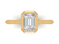 14kt Emerald Diamond Views Engagement Ring