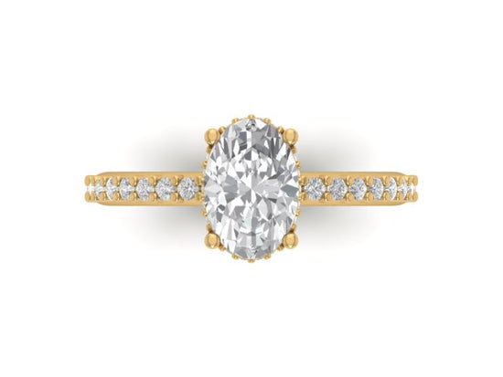 14kt Diamond Balance Engagement Ring