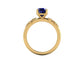 14kt Sapphire Diamond Showers Ring