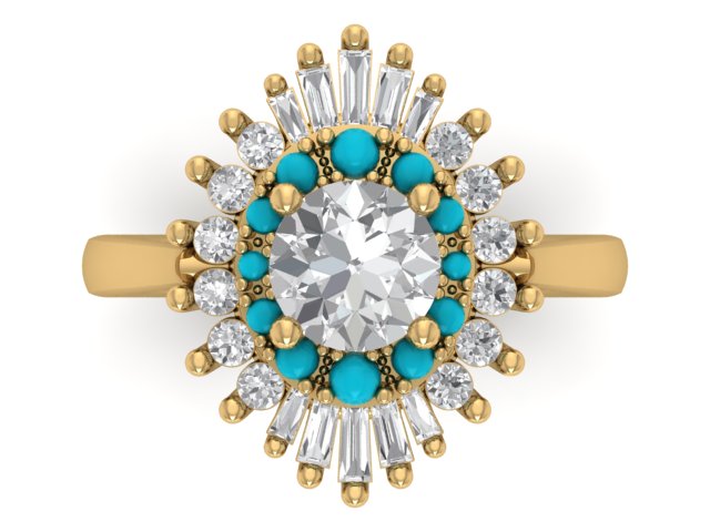 14kt Heirloom Deco Devotion Engagement Ring