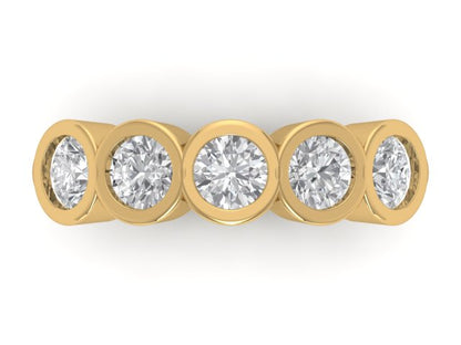 14kt Modern Diamond Bezel Band // For Sarah