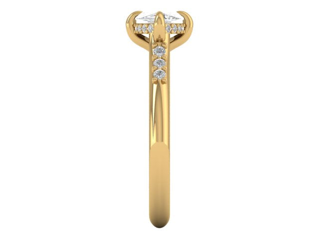14kt Marquise Diamond Horizon Engagement Ring